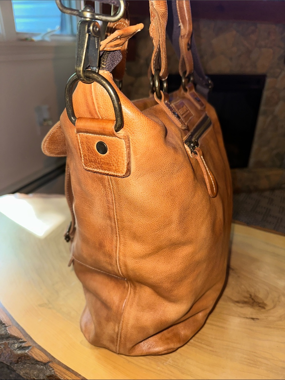🤎🤎🤎Bed Stu’ Tan Leather Tote Bag with Removable Strap - Picture 4 of 12